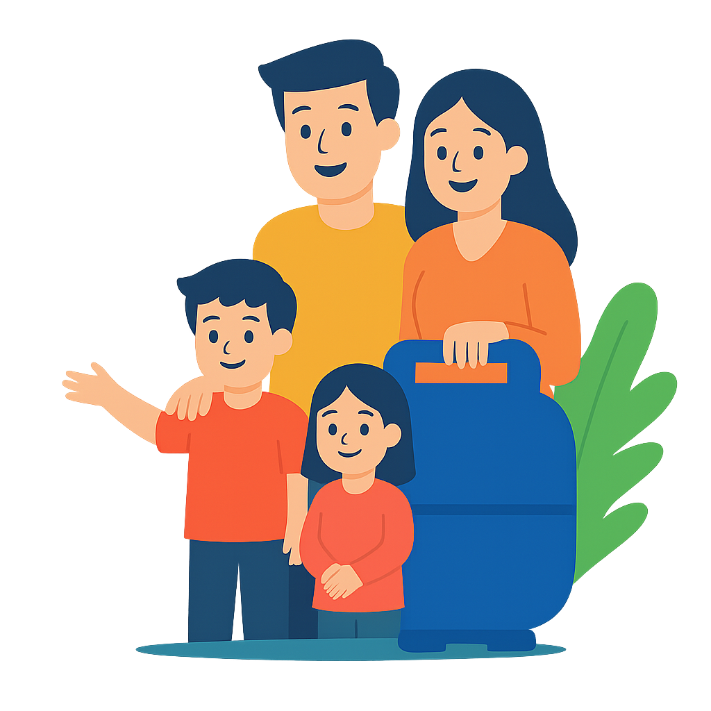Família com Botijão